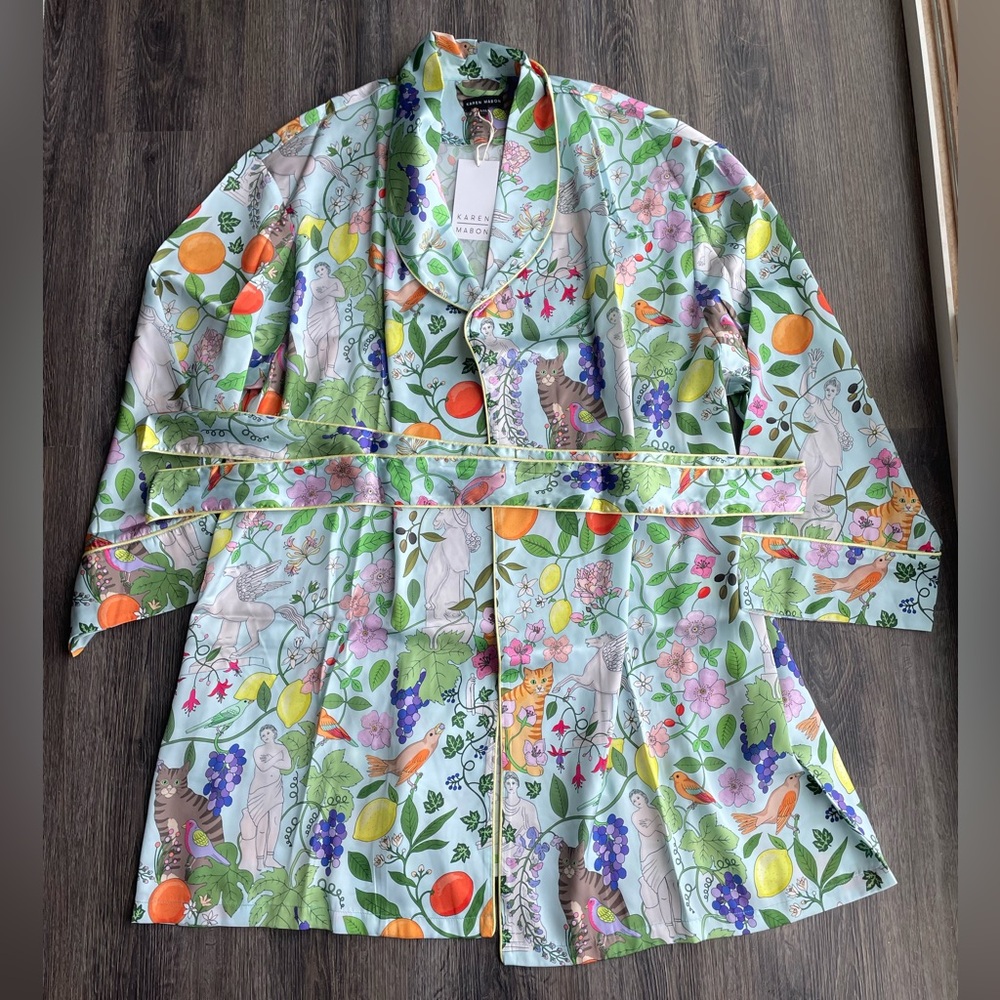 NWT Karen Mabon Cat Garden Robe - Picture 3 of 7